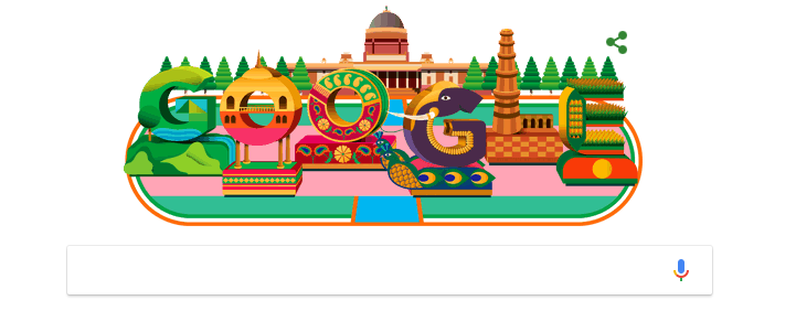 Google dedicated a doodle on Republic day