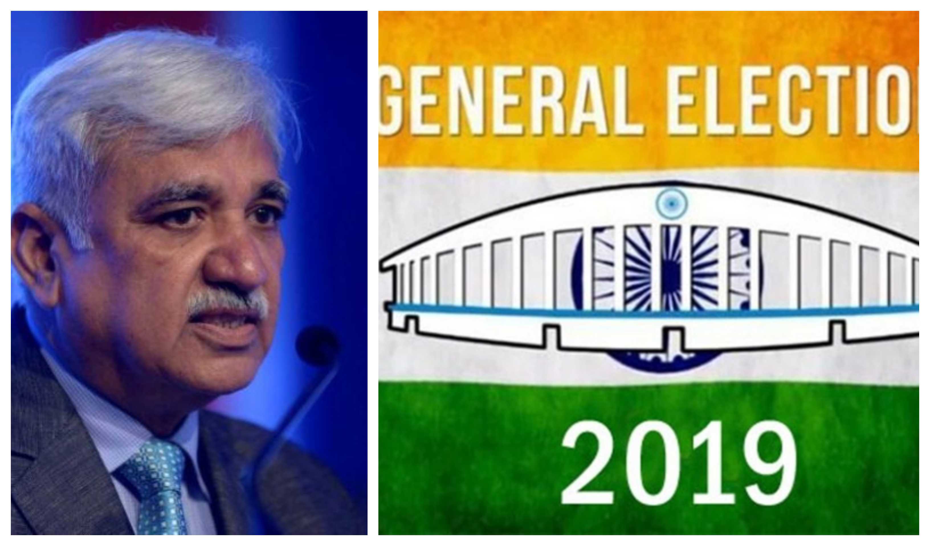 Sunil Arora briefing election commission conference for 2019 elections