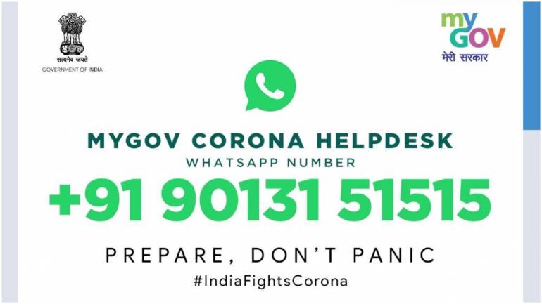 Government launches MyGov Corona Helpdesk on WhatsApp