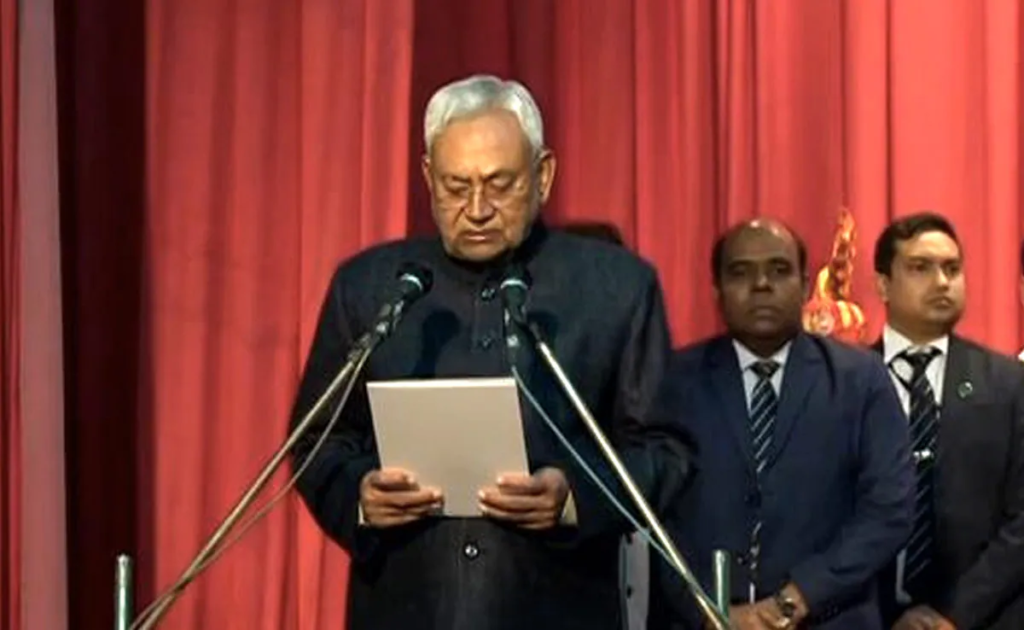 Nitish Kumar took oath as Chief Minister for a record 9th time.