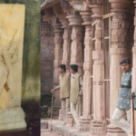 Current image: Sacred Return: Devotees Place Goddess Saraswati Portrait